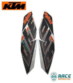 Juego De Calcomanías Para Tapa De Tanque Negra Duke 390 Original KTM 