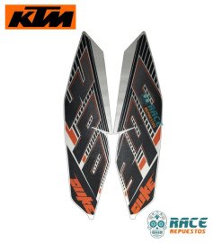 Juego De Calcomanías Para Tapa De Tanque Negra Duke 390 Original KTM 