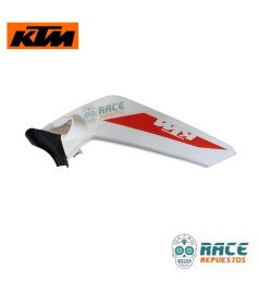 Tapa Sillín Derecha Blanca con Calca Duke 200/390 Original KTM