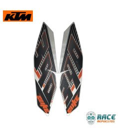 Juego De Calcomanías Para Tapa De Tanque Negra Duke 390 Original KTM 