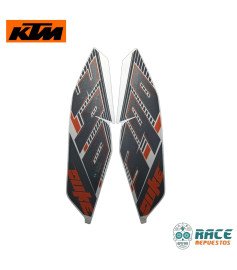 Juego De Calcomanías Para Tapa De Tanque Negra Duke 390 Original KTM 